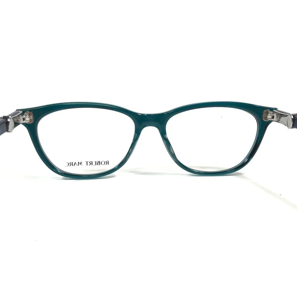 Robert Marc Eyeglasses Frames 847 281 Blue Green Square Full Rim 50-15-140